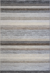 Galleria Stripe Beige Brown Grey Geometric Rug - Pendle Village Furniture